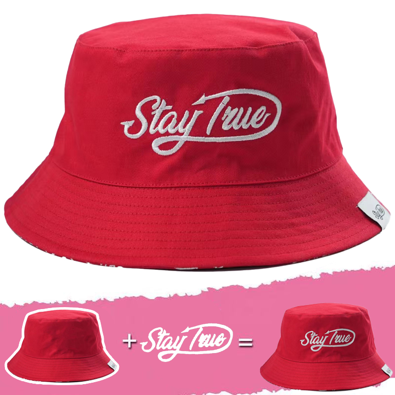 Custom double side bucket hat with embroidery logo