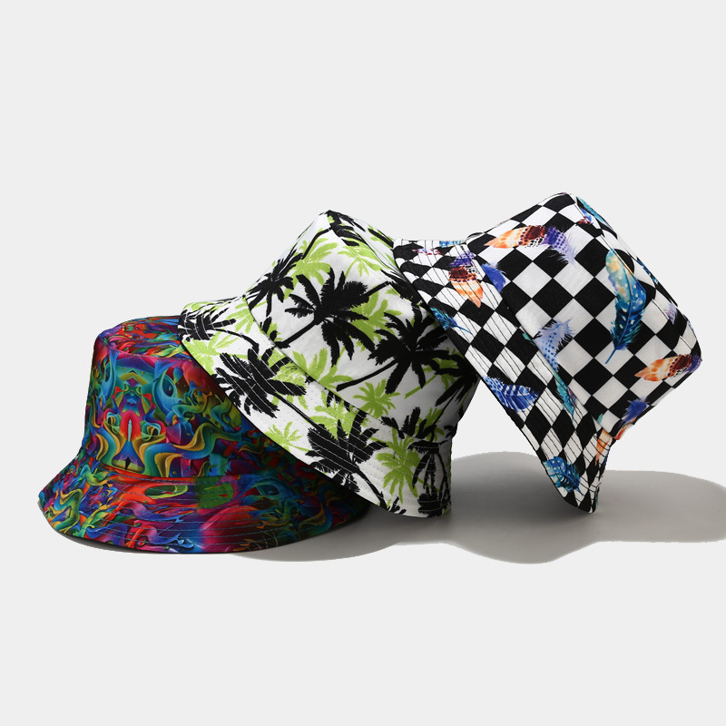 Custom nylon or polyester material bucket hat with full printing logo